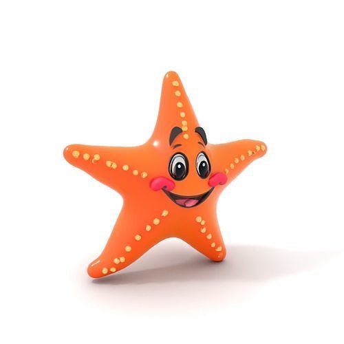Cartoon Starfish Character Model Pack Low-poly 3D model