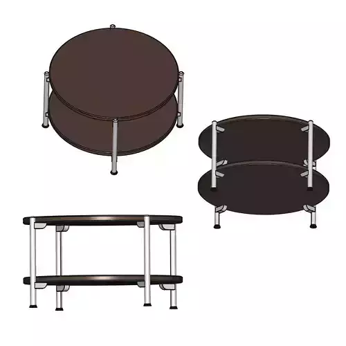 Dual-Level Coffee Table - Circle