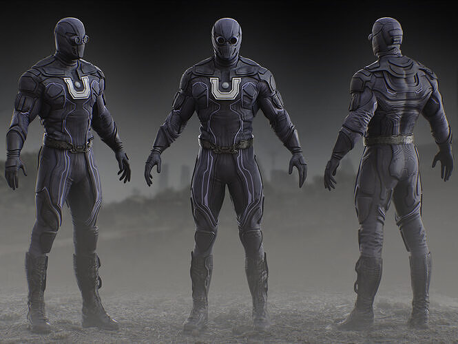 Ultraman from Superman 2025 Low-poly 3D model