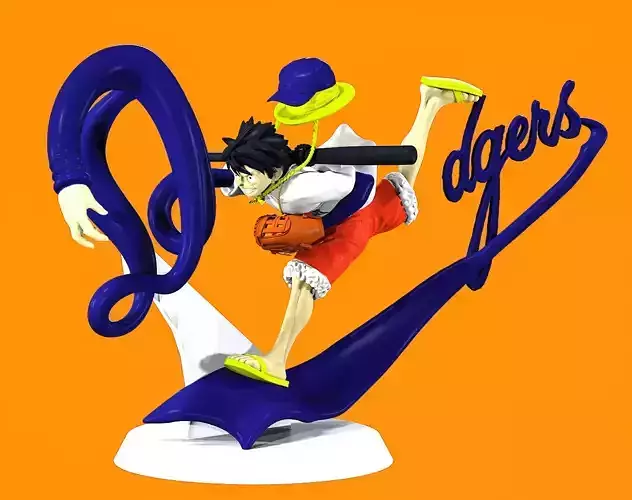 Luffy - Shohei Ohtani - baseball dodgers style - ONE PIECE 3D print model