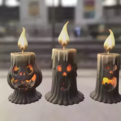 Haunted Halloween Candles