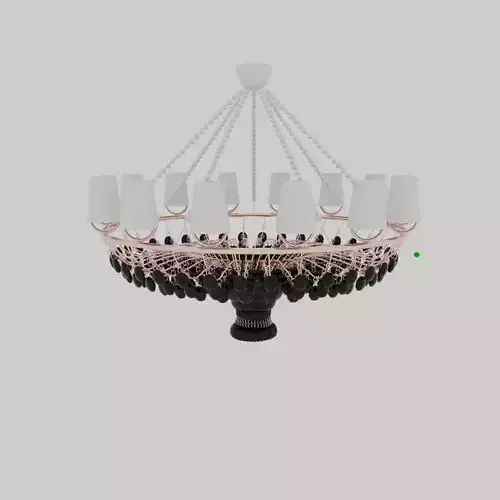Luxury Gold Ceiling Chandelier High Poly 3d Model