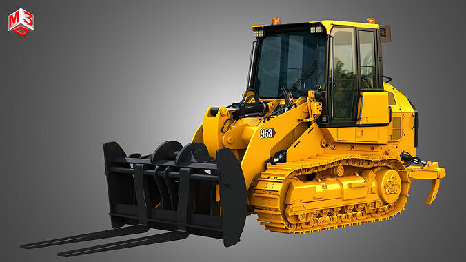 953 Track Loader - Fork 3D model
