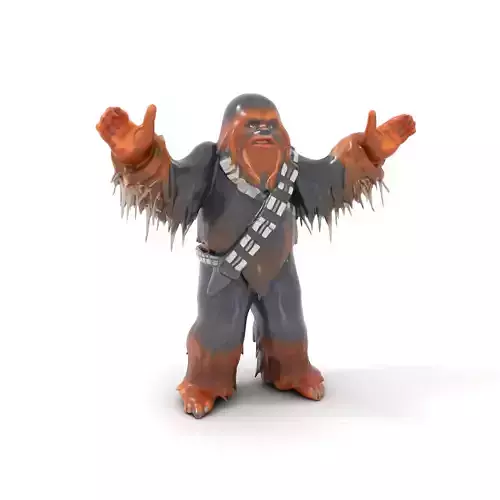 Furry Warrior Character Model Rigged and Animated