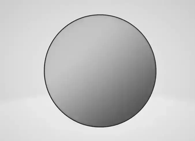 Round mirror with frame