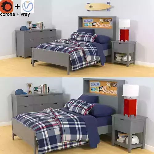 Boys Bedroom Furniture Set 3D model