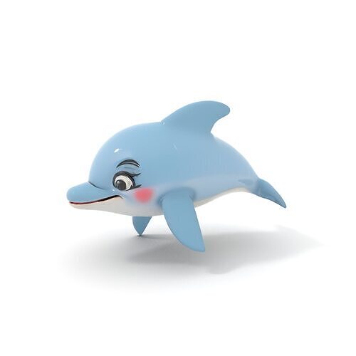 Cartoon Dolphin Model Pack for Interactive Environments Low-poly 3D model