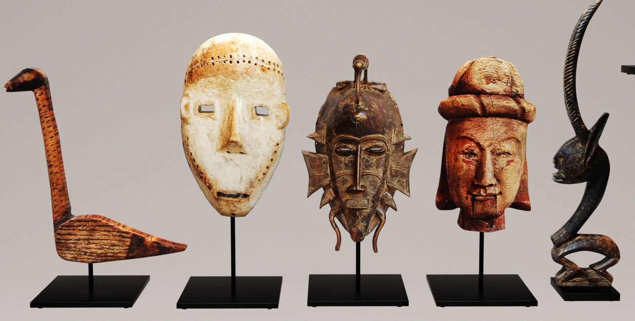 Figurines collection statues set 3D model_3