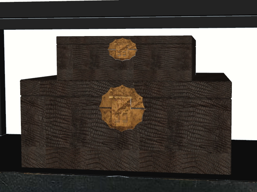 Oriental Furniture Duo 3D model_2