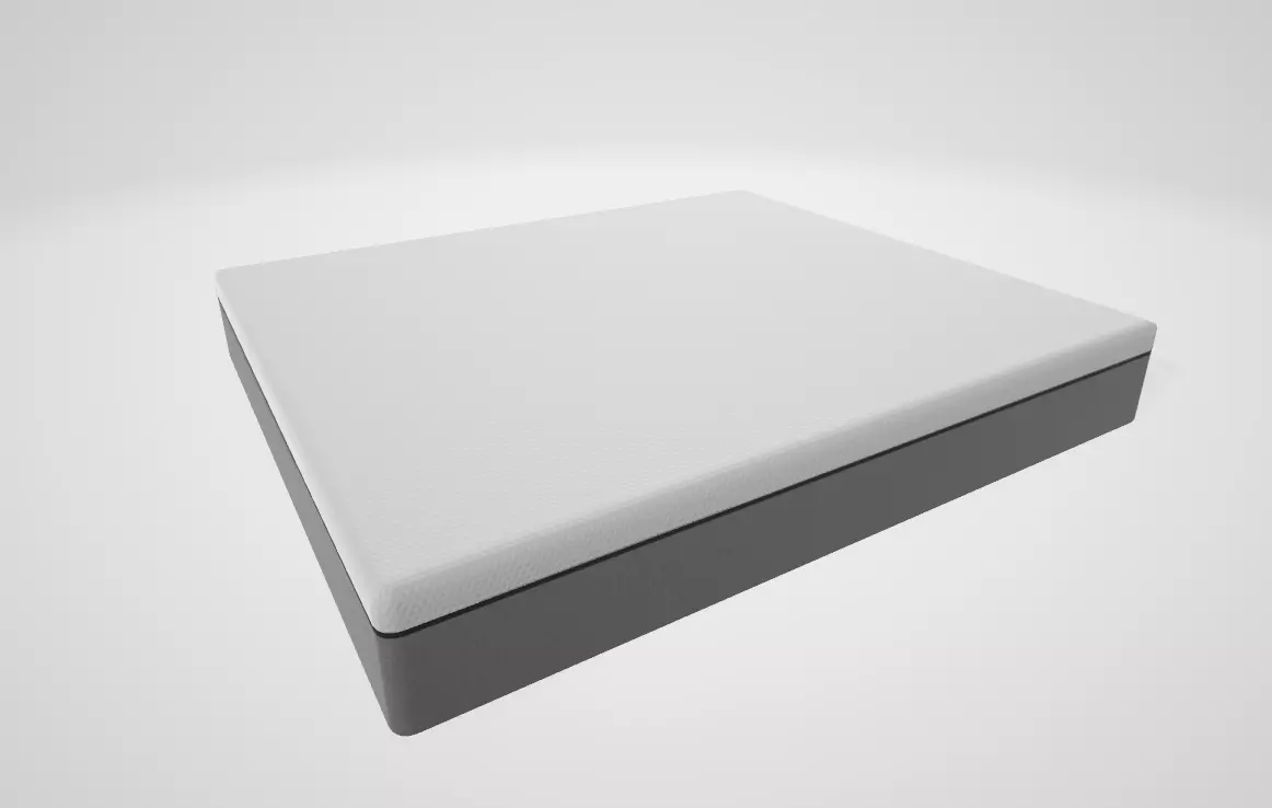 box spring mattress  Low-poly 3D model_0