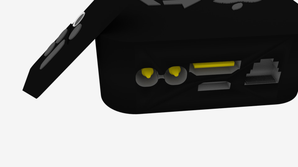 apple tv 4K ver3 Low-poly 3D model_3