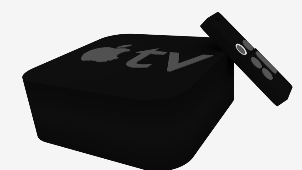 apple tv 4K ver3 Low-poly 3D model_2