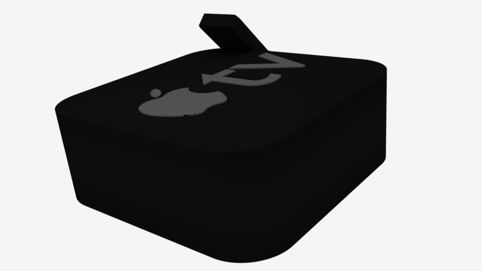apple tv 4K ver3 Low-poly 3D model_1