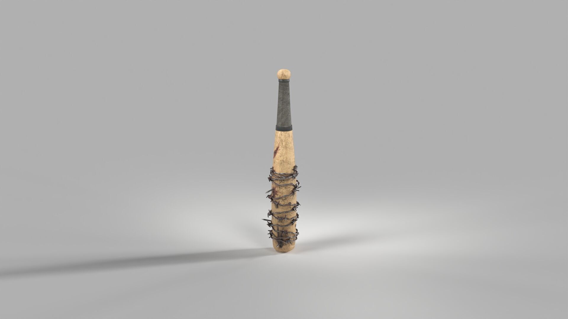 A Rounders Bat Melee Weapon Low-poly 3D model_8