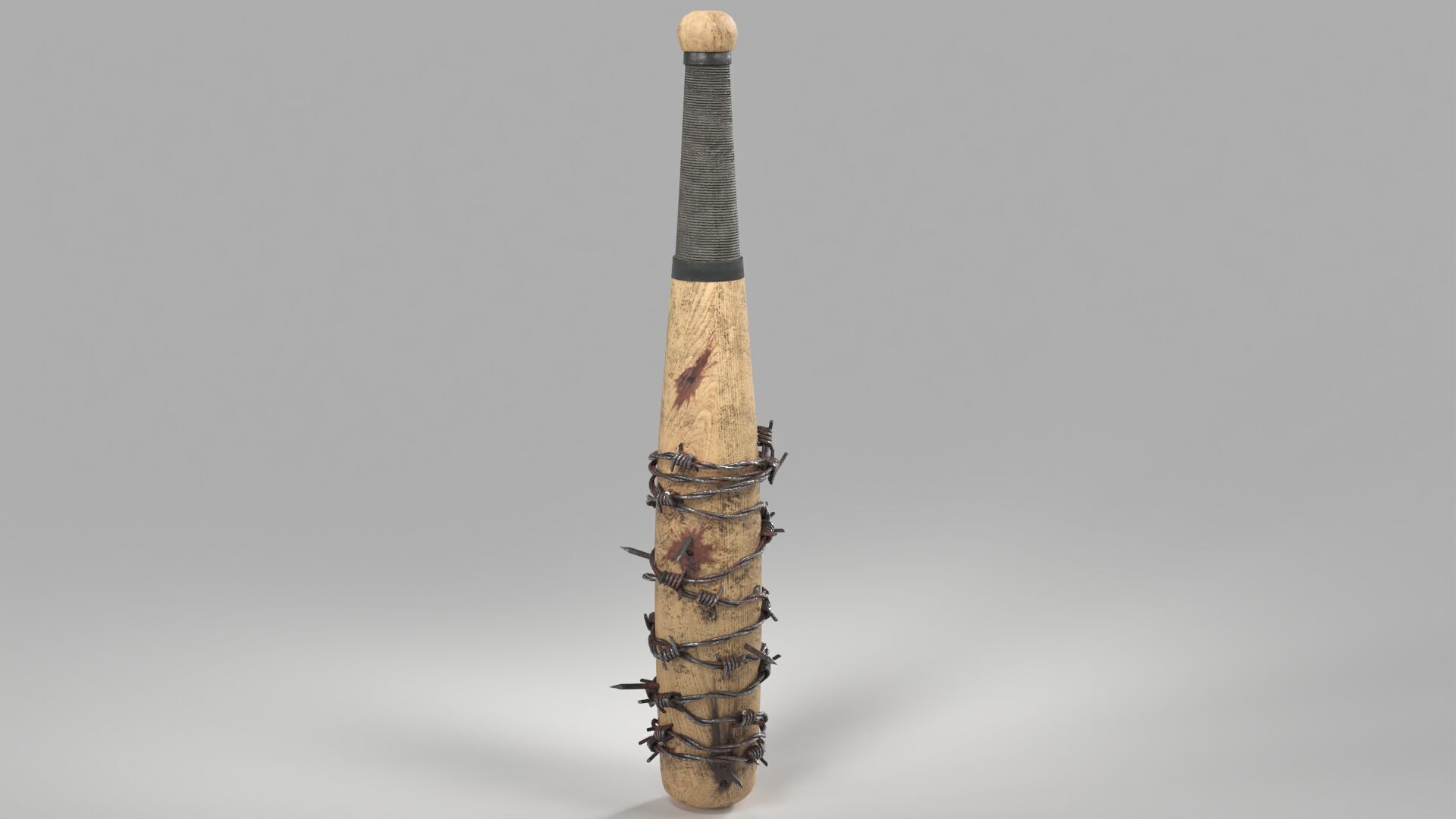 A Rounders Bat Melee Weapon Low-poly 3D model_3