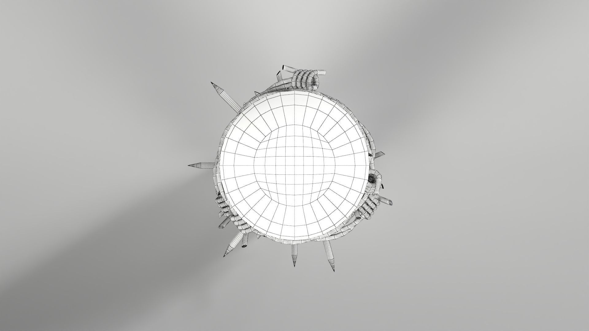 A Rounders Bat Melee Weapon Low-poly 3D model_5