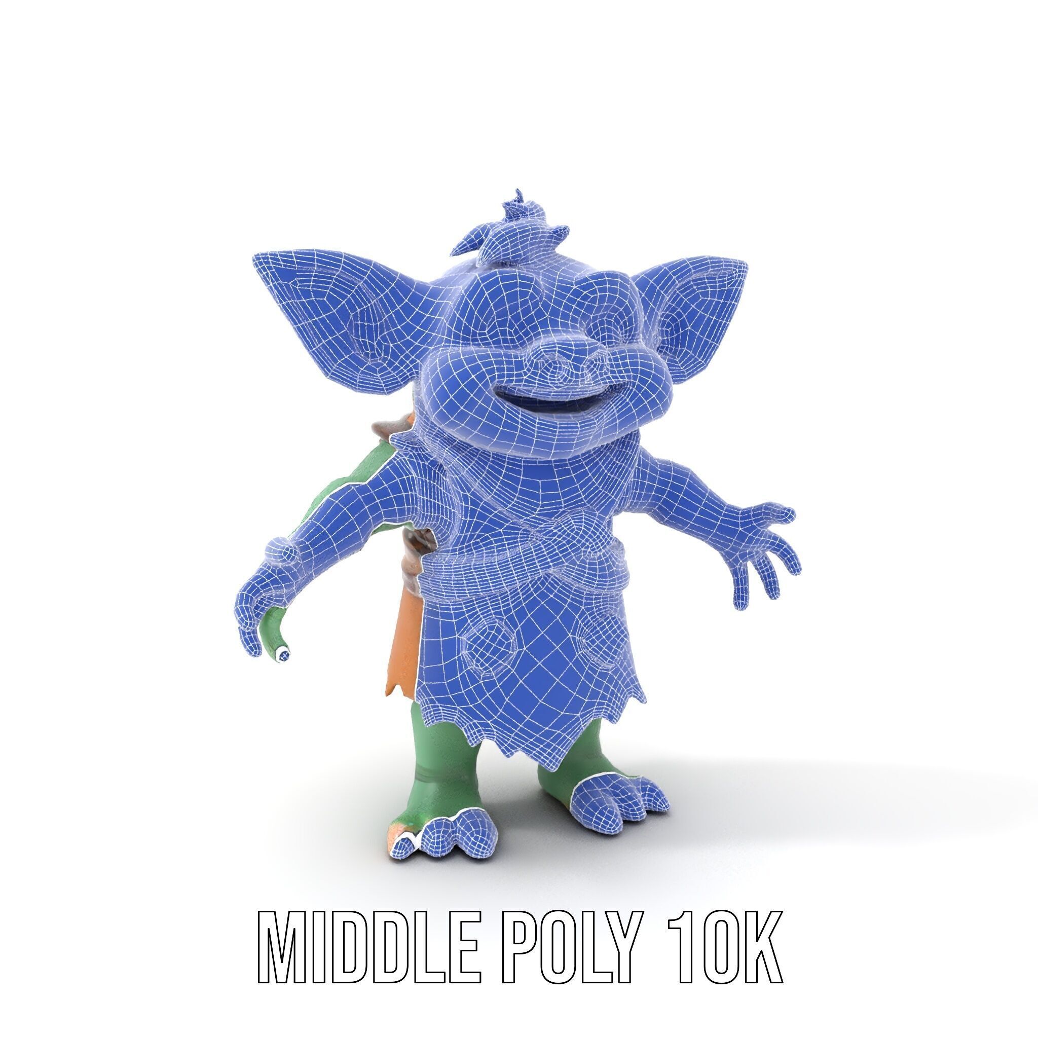 Goblin Character Model  Rigged and Animated for Game Design Low-poly 3D model_22