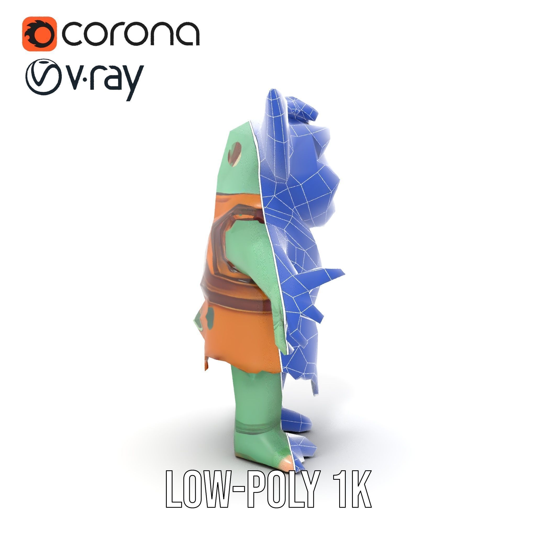 Goblin Character Model  Rigged and Animated for Game Design Low-poly 3D model_23