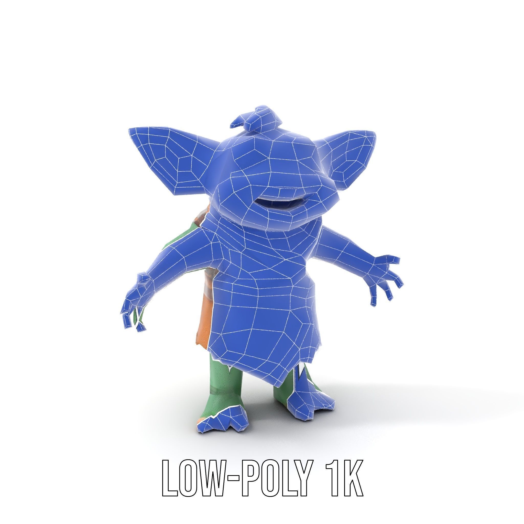 Goblin Character Model  Rigged and Animated for Game Design Low-poly 3D model_29