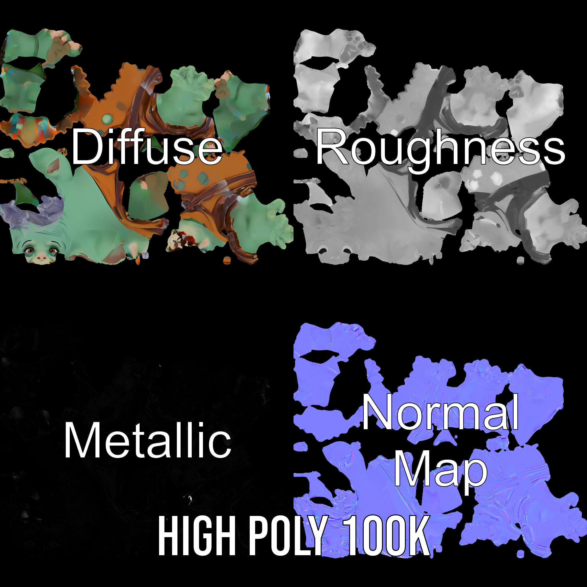 Goblin Character Model  Rigged and Animated for Game Design Low-poly 3D model_4