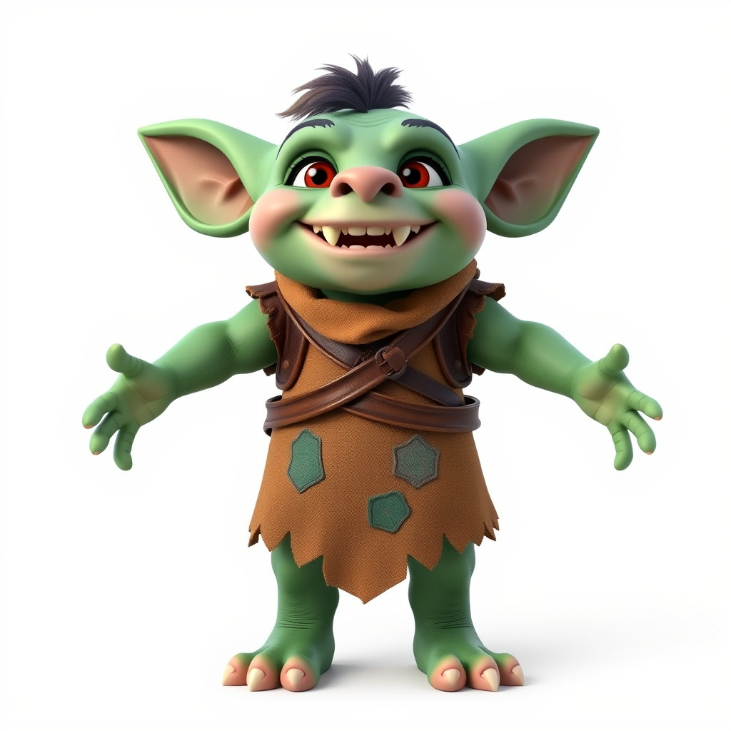 Goblin Character Model  Rigged and Animated for Game Design Low-poly 3D model_3