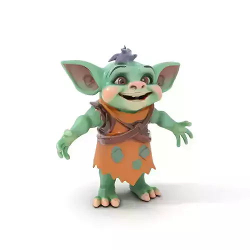 Goblin Character Model  Rigged and Animated for Game Design