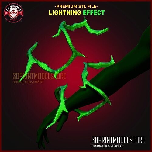 Lightning Effect for Cosplay - Dark Deku Armour My Hero Academia 3D print model