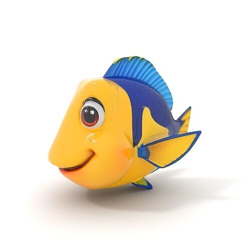 Animated Tropical Fish Model Pack with Vibrant Colors Low-poly 3D model
