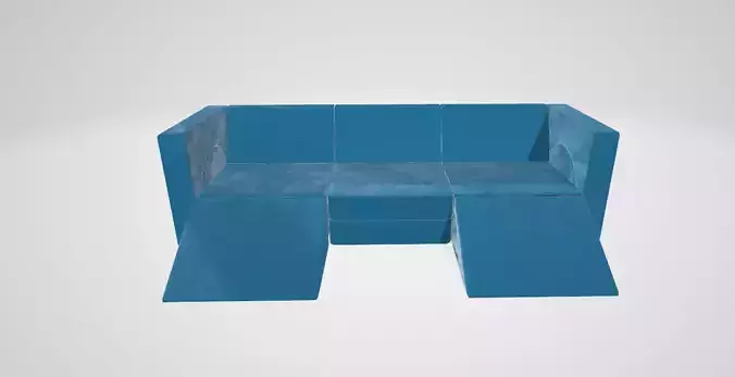 Toddler Modular Sofa Set  Build a Fort Convertible Foam Cushion