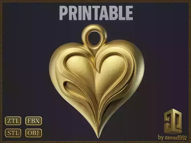 Love Elegant Heart Pendant