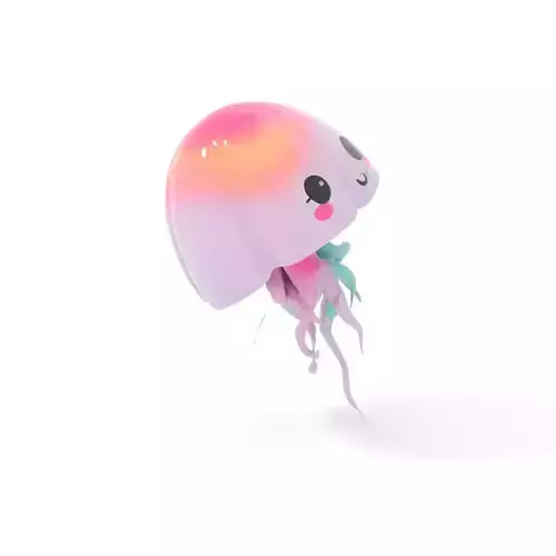 Cute Jellyfish Character Model Pack Low-poly 3D model