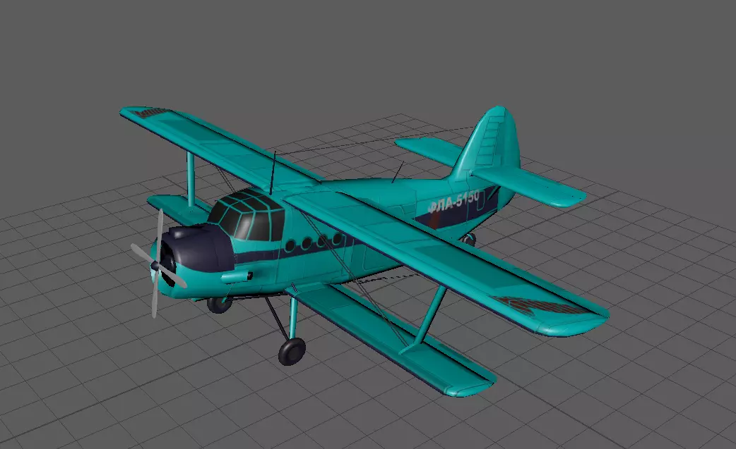 Airplane Low-poly 3D model