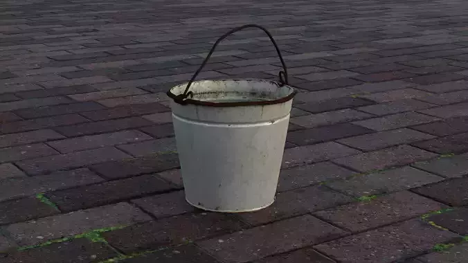 Rustic metal bucket
