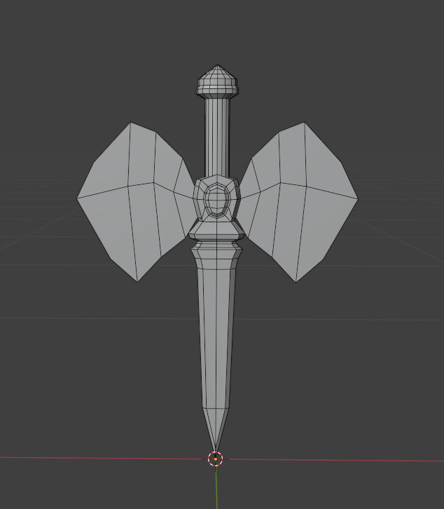 Crimson Vamp Dagger Low-poly 3D model_8