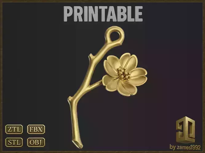 Flower Branch Pendant