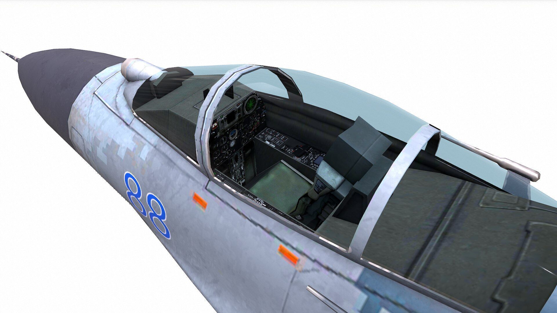 Sukhoi Su-27P Ukrainian Fighter Jet Low-poly PBR Low-poly 3D model_21