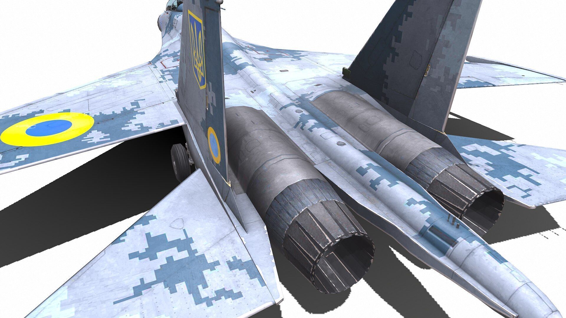 Sukhoi Su-27P Ukrainian Fighter Jet Low-poly PBR Low-poly 3D model_20