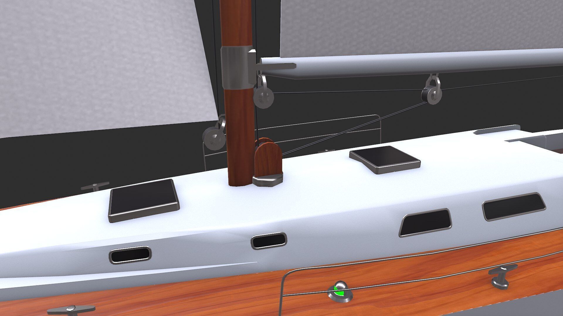 Sailing Yacht Low-poly PBR Low-poly 3D model_11