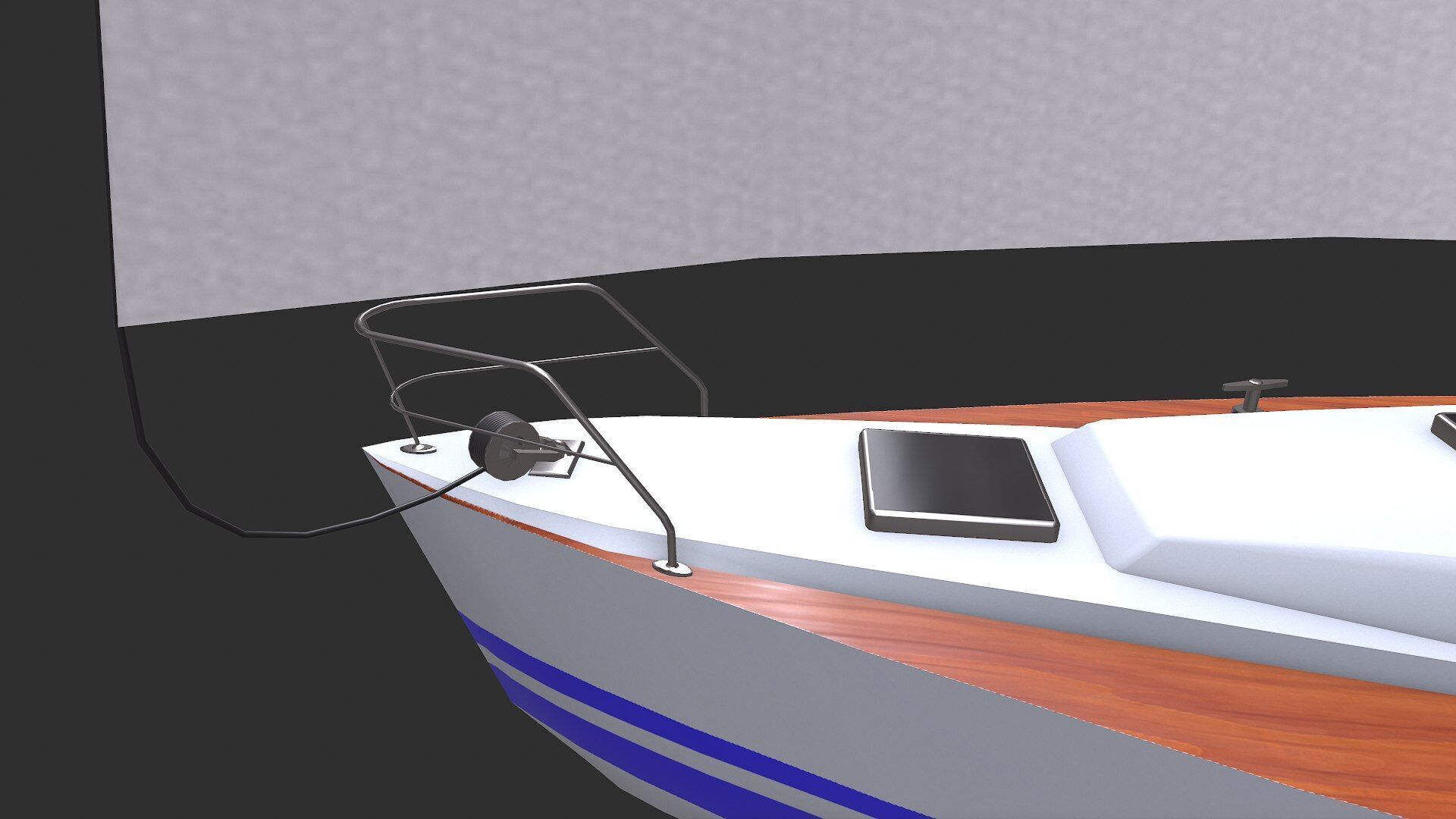 Sailing Yacht Low-poly PBR Low-poly 3D model_15