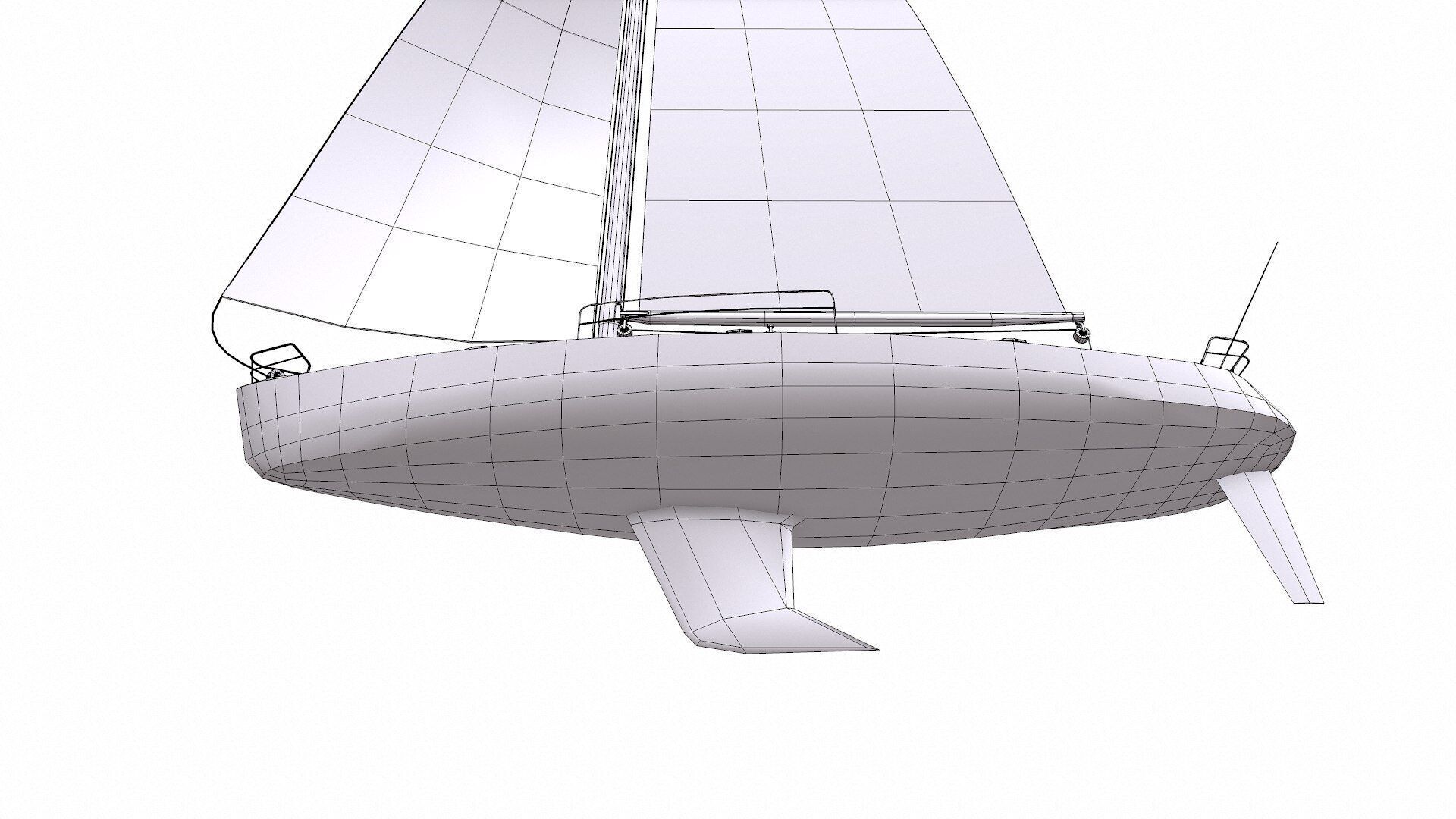 Sailing Yacht Low-poly PBR Low-poly 3D model_24