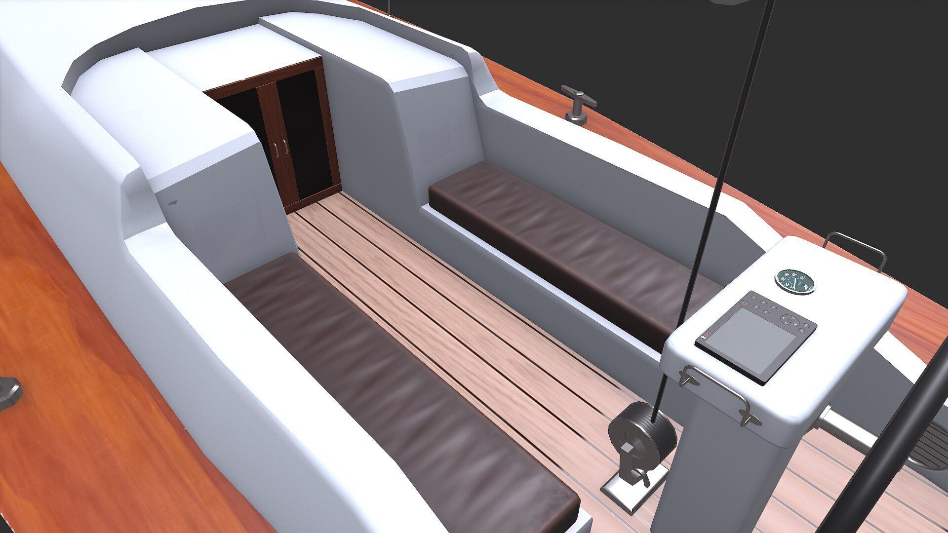 Sailing Yacht Low-poly PBR Low-poly 3D model_16