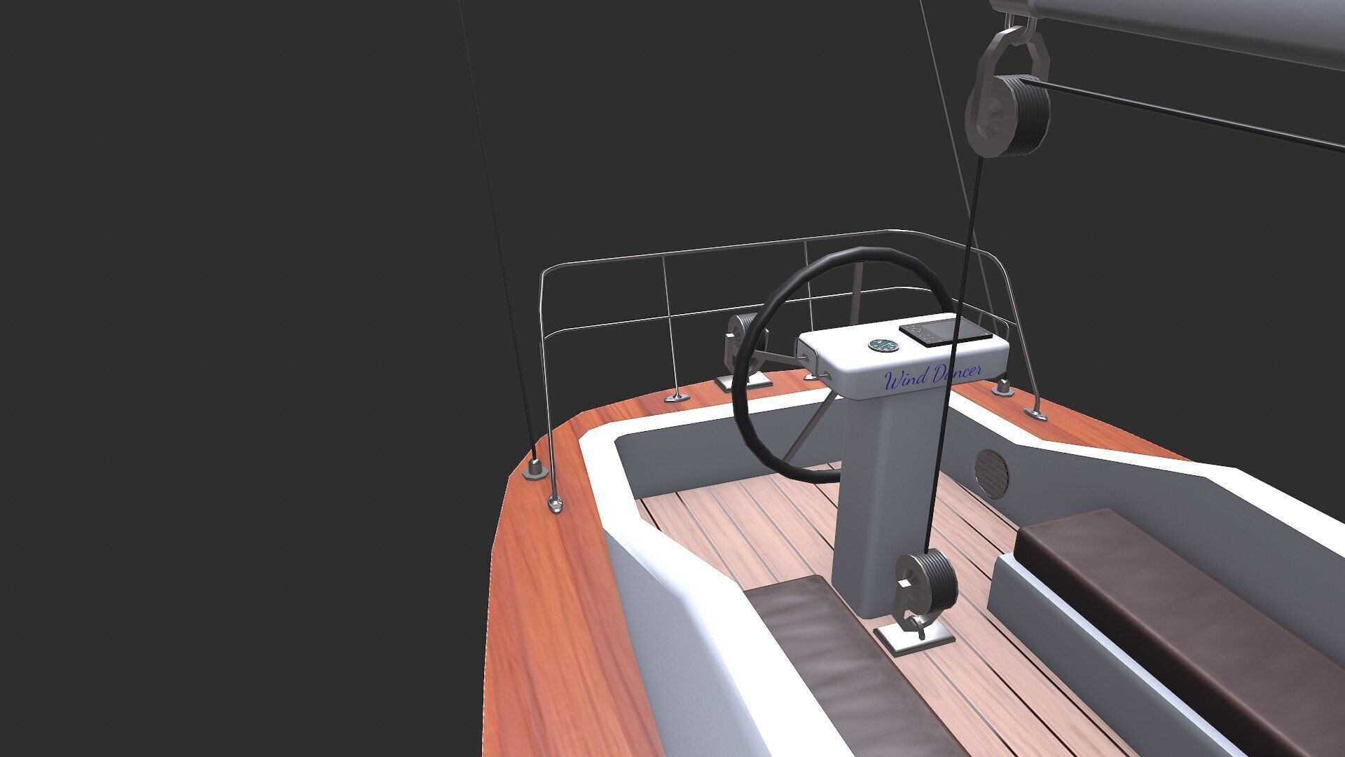 Sailing Yacht Low-poly PBR Low-poly 3D model_17