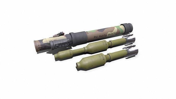 RPG-32 Anti-tank Rocket Launcher Low-poly 3D model