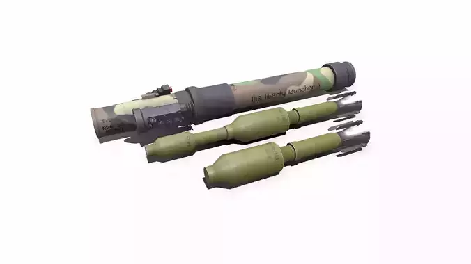 RPG-32 Anti-tank Rocket Launcher Low-poly 3D model