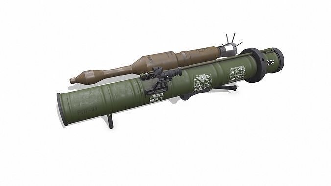 RPG-28 Anti-tank Rocket Launcher Low-poly PBR Low-poly 3D model