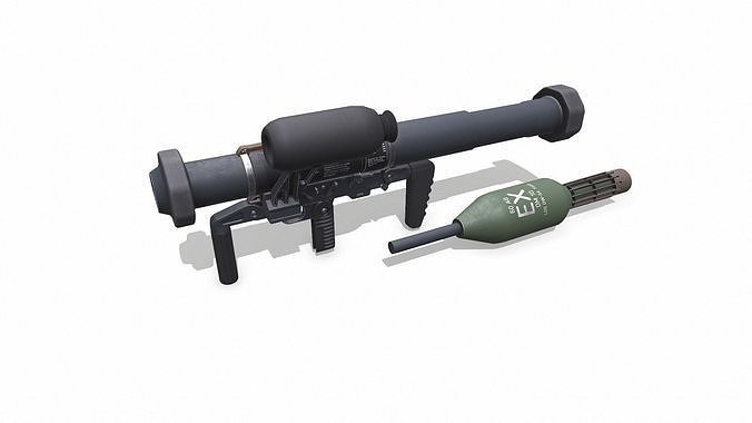 Panzerfaust 3 Anti Tank Rocket Launcher Low-poly PBR Low-poly 3D model