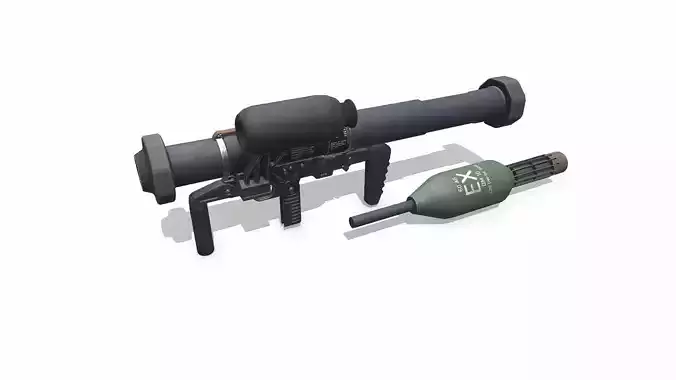 Panzerfaust 3 Anti Tank Rocket Launcher Low-poly PBR Low-poly 3D model