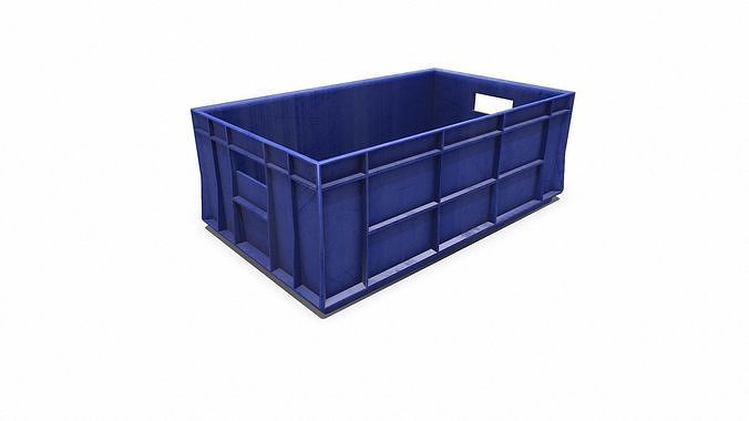 Old Plastic Crate Low-poly PBR Low-poly 3D model