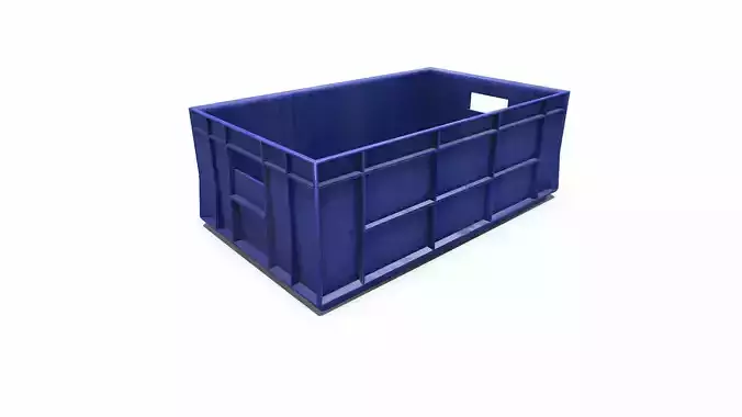 Old Plastic Crate Low-poly PBR