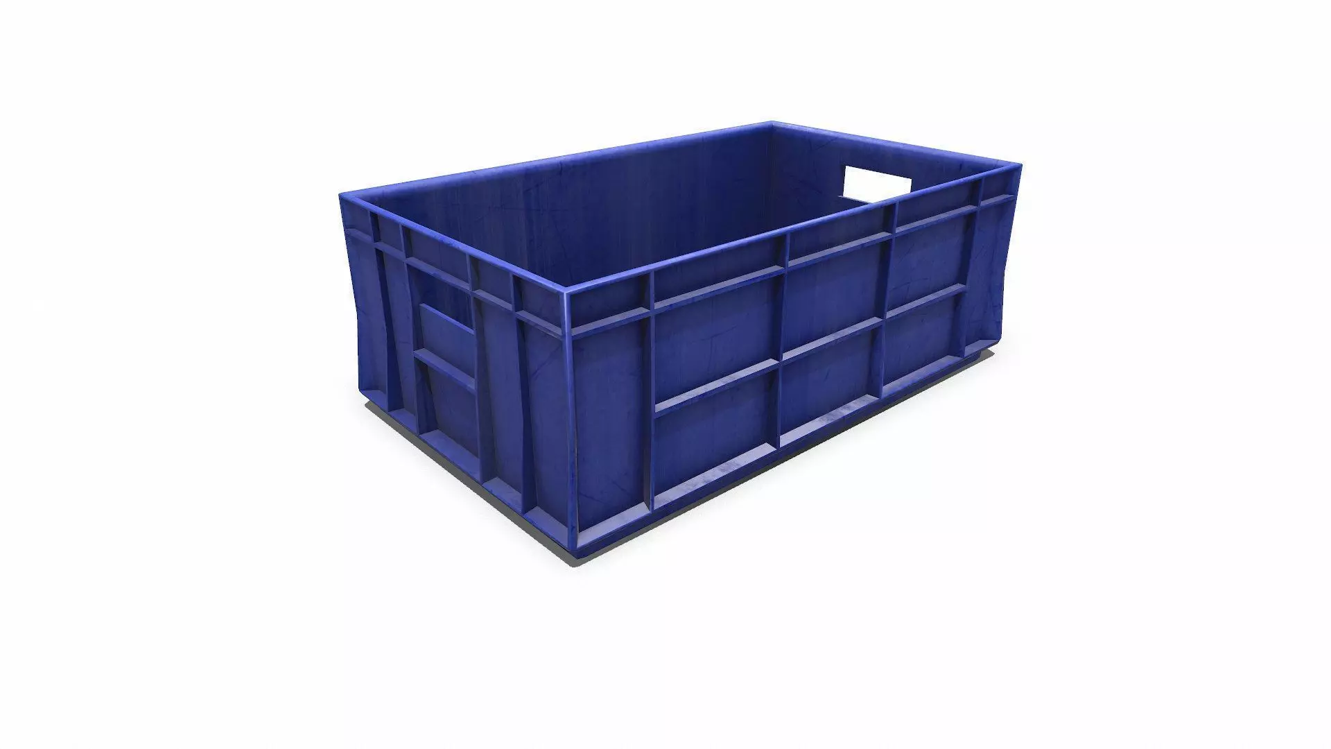 Old Plastic Crate Low-poly PBR Low-poly 3D model_0
